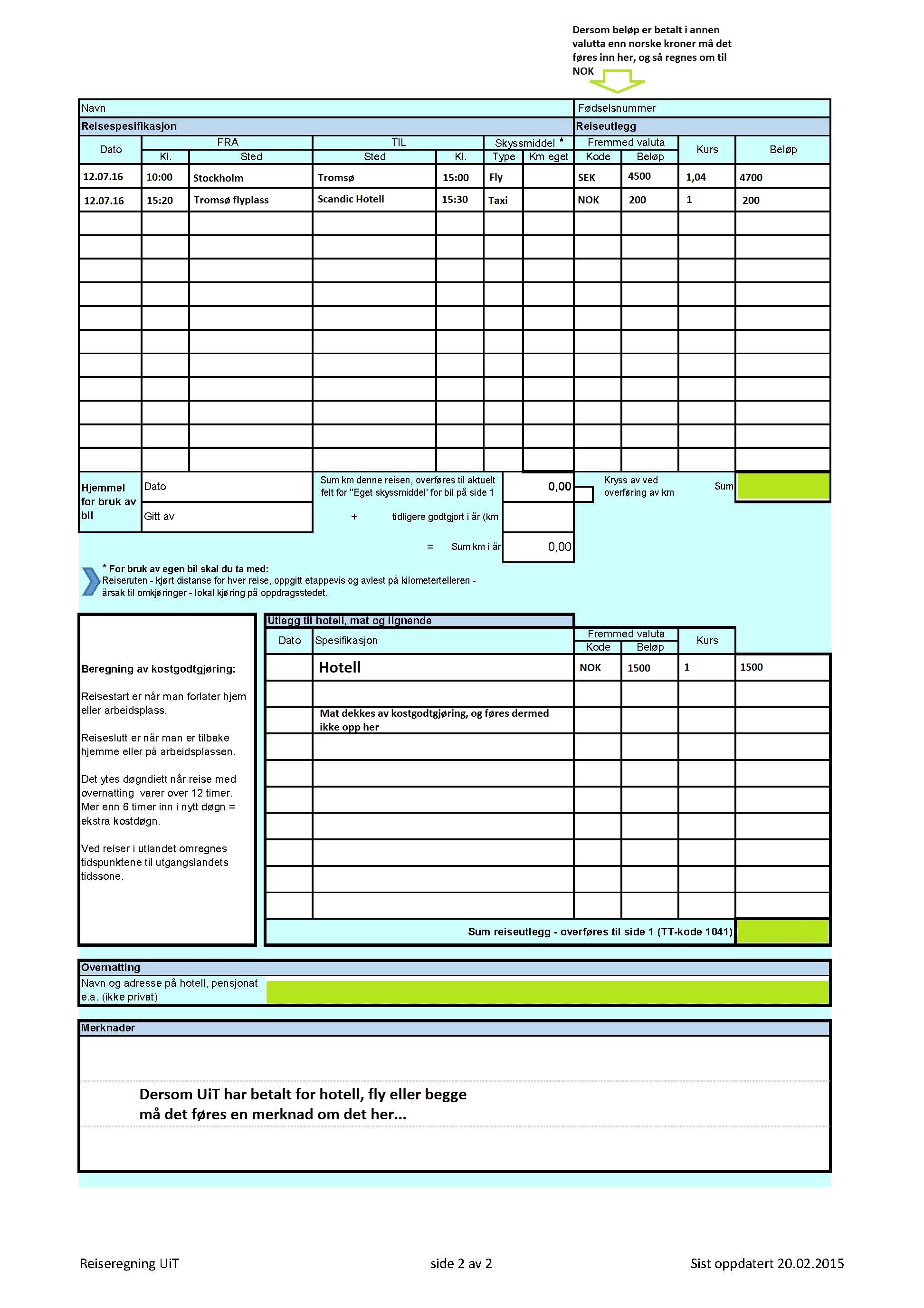 REISEREGNING SKJEMA EBOOK DOWNLOAD